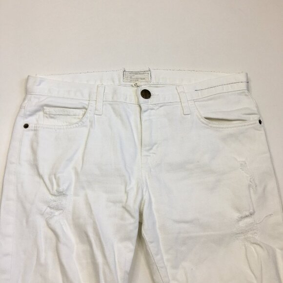 CURRENT ELLIOTT Sugar Destroy Distressed THE BOYFRIEND 5 Pocket Crop Jeans - Picture 4 of 15